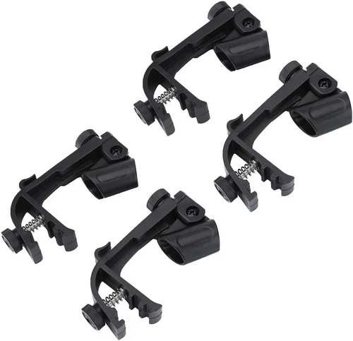 Vista 9 de Watris Veiyi Soporte de clip de micrófono de tambor, 4 piezas de soporte de abrazadera de montaje de micrófono de tambor ajustable, accesorios