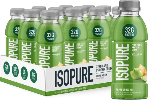 Vista 13 de Isopure Zero Carb 32g Proteína Transparente Lista para Beber, Aislado de Proteína de Suero, Ponche Alpino, 12 Paquetes (El empaque puede variar)