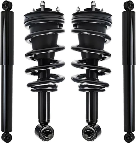 Vista 52 de Detroit Axle - Kit de amortiguadores de 4 puntales para Ford Escape 14-19, 2 puntales delanteros con resorte helicoidal 2 amortiguadores traseros
