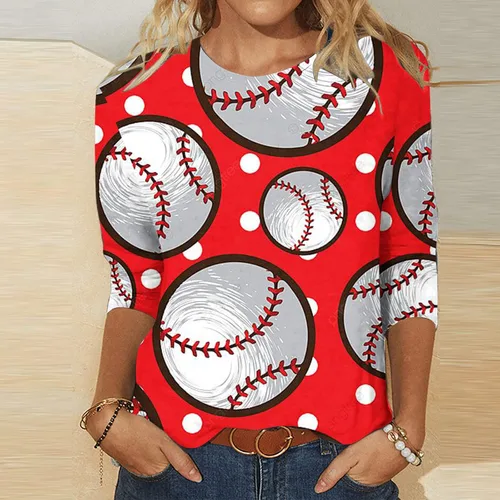 Vista 2 de SMIDOW Camisetas patrióticas para mujer 2023 4 de julio, camiseta gráfica de la bandera estadounidense, blusa casual de manga 34 con rayas