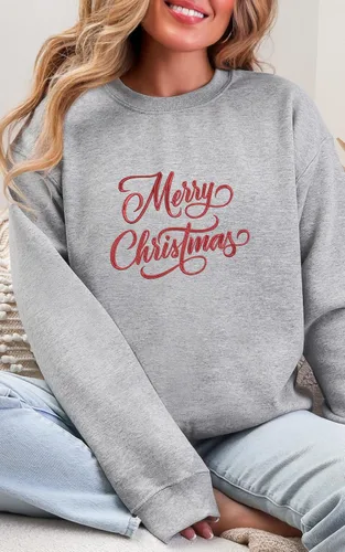 Vista 8 de Sudadera de Navidad bordada con cuello redondo para hombres y mujeres Diseño 2