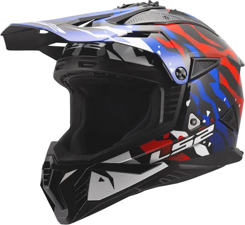 Vista 8 de LS2 Helmets Gate II - Casco integral para motocicleta MX Negro mate