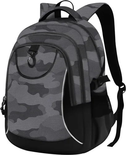 Vista 28 de Mochila escolar estilo Rickyh, mochila de viaje para hombres y mujeres, mochila ligera con compartimento para portátil, Tamaño único