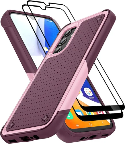 Vista 25 de Jeylly Funda compatible con Samsung Galaxy A12, Samsung Galaxy A12 con protector de pantalla de vidrio templado, protección contra caídas de grado