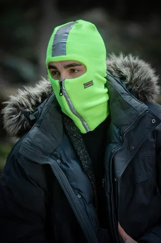 Vista 25 de Pasamontañas reflectante de seguridad con gorro de cremallera ajustable