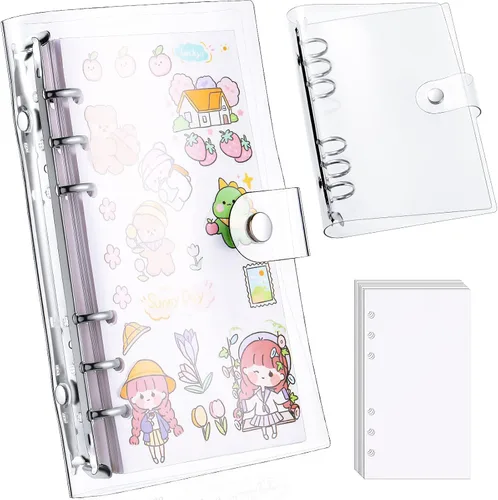 Vista 8 de Carpeta de calcomanías reutilizables para coleccionar libros, 40 hojas de PVC transparente, álbum de colección para coleccionar etiquetas