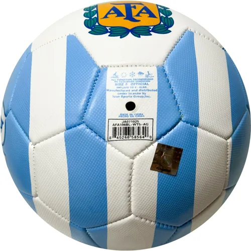 Vista 6 de Icon Sports Balón de fútbol con licencia AFA Messi #10 - Balón de fútbol Argentina azul claro y blanco, tamaños 5, 4 y 2, pelota de recreación