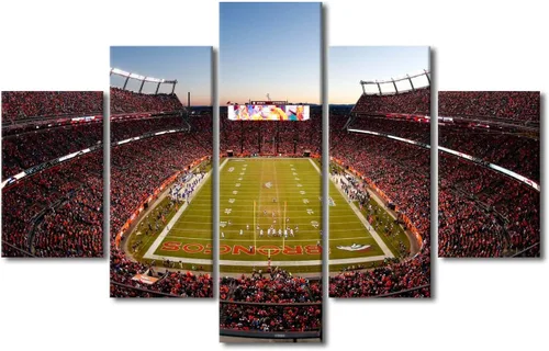 Vista 37 de TUMOVO Allegiant Stadium Arte de Lienzo para Pared de Sala de Estar Equipo de Fútbol Americano Pintura Moderna Nevada Las Vegas Cuadro Deportivo
