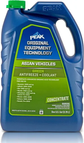 Vista 7 de PEAK OET Extended Life - Anticongelante/refrigerante concentrado verde para vehículos asiáticos, 1 galón (paquete de 2)