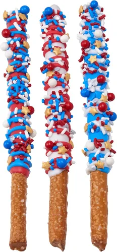 Vista 10 de DecoPac Firecracker Deluxe Fusion Mix, 26 onzas, Gránulos de fantasía patrióticos comestibles en recipiente de mano, Gránulos comestibles
