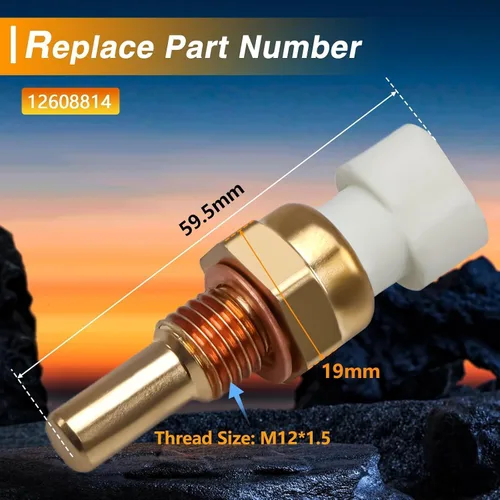 Vista 5 de Sensor de temperatura del refrigerante, sensor de temperatura del agua ECT, interruptor de temperatura compatible con Chevrolet Tahoe Malibu