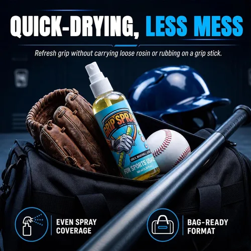 Vista 5 de Loopeer Spray de agarre de béisbol, potenciador de colofonia con mango