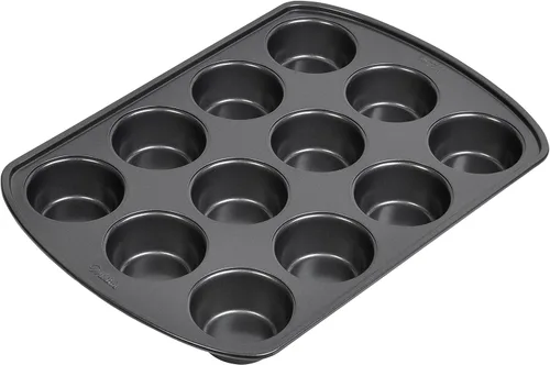 Vista 7 de Wilton Molde para pasteles de tubo acanalado redondo de acero de 9 pulgadas, antiadherente, 12 tazas, negro