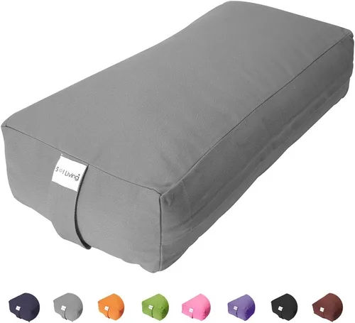 Vista 82 de Sol Living Almohada de yoga rectangular para meditación, accesorios de meditación de algodón, almohada de meditación restaurativa de yoga, almohada