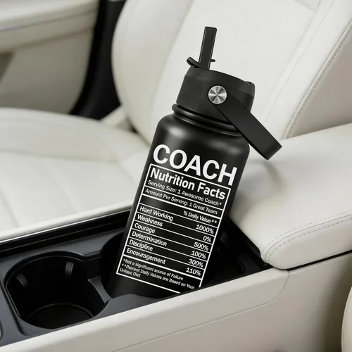 Vista 8 de Regalos de entrenador para hombres, baloncesto, fútbol, béisbol, softbol, gimnasia, danza, natación, entrenadores de natación, regalos - Botella