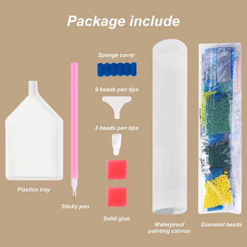 Vista 4 de Stalente Kits de pintura de diamantes para adultos, zorro, kits de arte de diamantes 5D para principiantes, pintura de diamante redonda