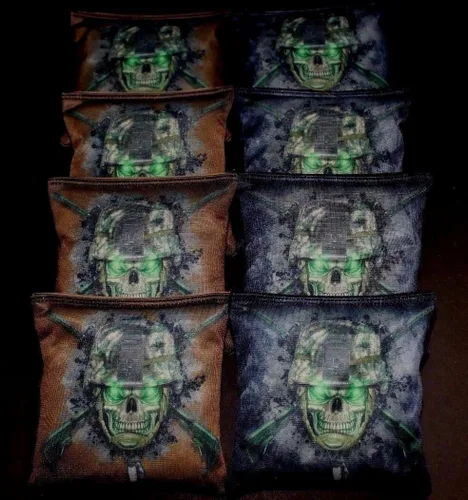 Vista 15 de BackYardGamesUSA Set of 8 Regulation Cornhole Bean Bags Made w Appalachian Mountaineers Fabric Style 120