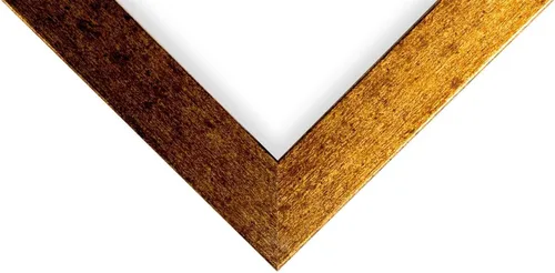 Vista 3 de Marco de póster plano con acabado de cobre cepillado de 1.25 pulgadas, compuesto de madera MDF, 5 x 7 pulgadas, marco para póster Latón