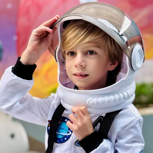 Vista 6 de ReliBeauty Astronaut Helmet for Kids Costume