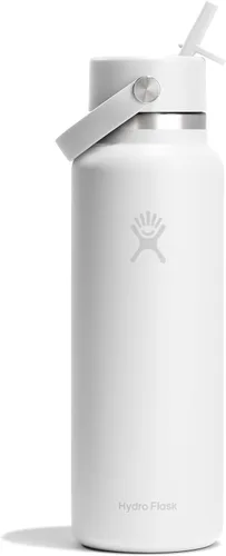 Vista 106 de Hydro Flask Botella de agua – Acero inoxidable aislado – Tapa flexible con popote de boca ancha, antiderrames, a prueba de fugas y recargable