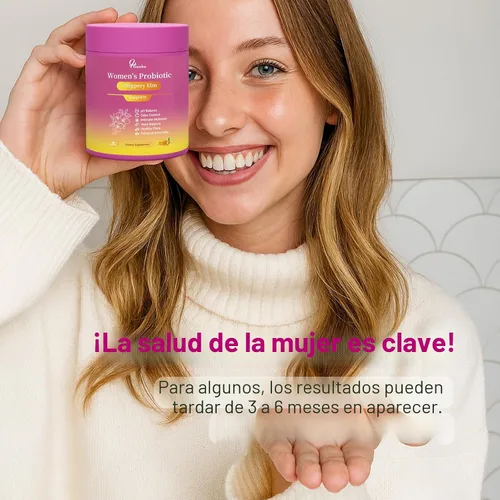 Vista 6 de Her Juicy Gomitas Probióticas para Mujeres: Apoyan el Bienestar Femenino y el Equilibrio del pH, Veganas Naturales, Sabor Piña, Mezcla
