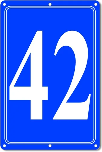 Vista 27 de Premium Aluminum Number Signs, Metal 12" X 8" Blue Numbered Sign Outdoor for Parking Lots, Floor, Dock, Court, Aisle, Field, High Visibility, No
