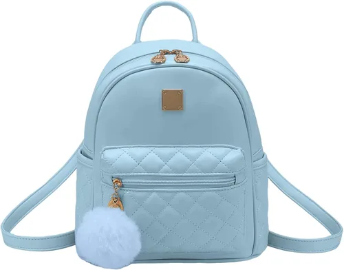 Vista 15 de Mini mochila de moda para niñas, bolso pequeño lindo de cuero a cuadros para mujer, mochilas pequeñas, Negro -, Mini mochila de moda para niñas