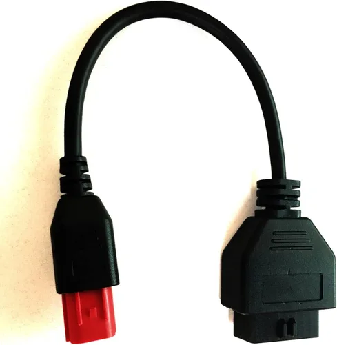Vista 5 de SuperOBD para Euro5 Adaptador de 6 pines Motorrad Bike Diagnosticar OBD Motocicleta 6pin a OBD2 Algunos K-Line + CAN-BusKTM Moto Guzzi Piaggio Vespa