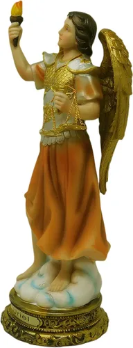 Vista 2 de Uriel Arcángel - Estatua de resina de 11.8 in (20048-GLD) de Uriel Arcangel