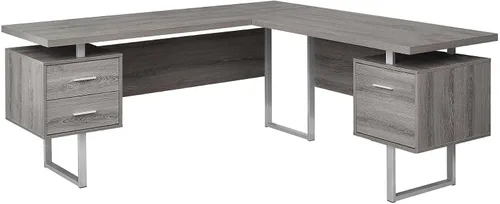 Vista 7 de Monarch Specialties Computadora 70"L Escritorio Izquierdo o Derecho Orientado - Capuccino