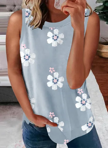 Vista 2 de Ecrocoo Blusa casual de verano con cuello redondo y bloques de color para mujer