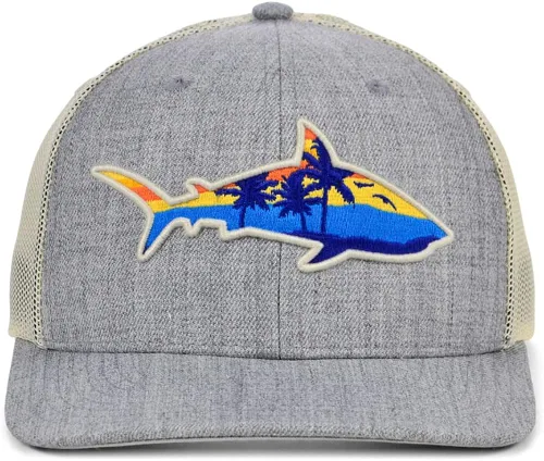 Vista 2 de Local Crowns Animal Crop Views Curved Trucker ajustable Snapback Heather Gray Cap
