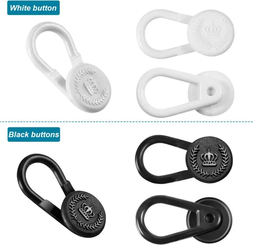 Vista 5 de WILLBOND 24 extensores de cuello para camisas de hombre, botón elástico para alivio del cuello, extensor ajustado para camisas de vestir, pantalones