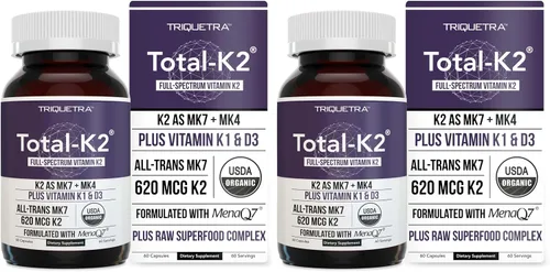 Vista 8 de Total K2® Vitamina K2 como MK7 y MK4 Cofactor Plus K1 y vitamina D3