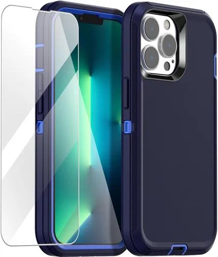 Vista 19 de AICase Funda para iPhone 13 Pro Max/12 Pro Max con protector de vidrio, protección contra caídas de alta resistencia, cuerpo completo, a prueba