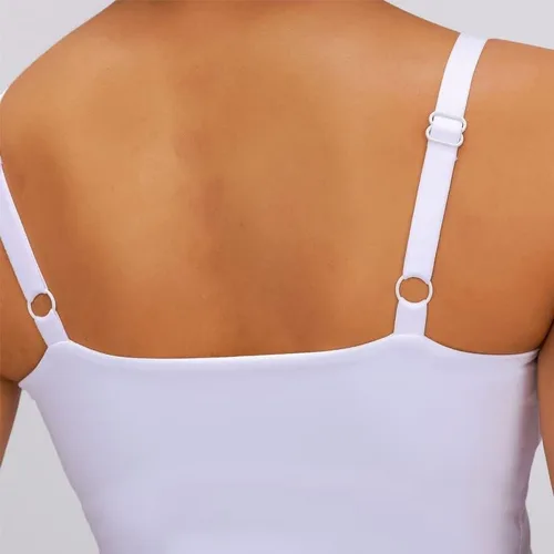 Vista 5 de Brasier deportivo acolchado para mujer con correas ajustables, sujetadores de yoga suaves de línea larga para entrenamiento, fitness, camisetas sin