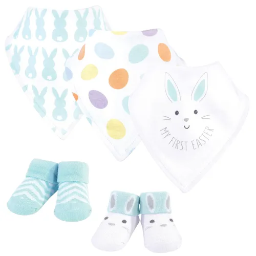 Vista 53 de Hudson Baby Conjunto de babero y calcetines unisex de algodón para bebé, Tamaño único Chica Calabaza