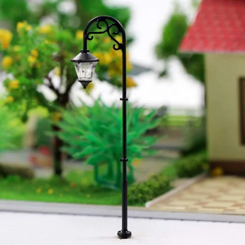 Vista 3 de LYM55 10pcs Modelo Ferrocarril Lamppost Lámparas HO Escala 2.480 in o 2.48inch calle Lgihts LED