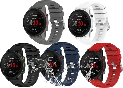 Vista 10 de Miimall Correa de silicona compatible con Garmin Forerunner 255