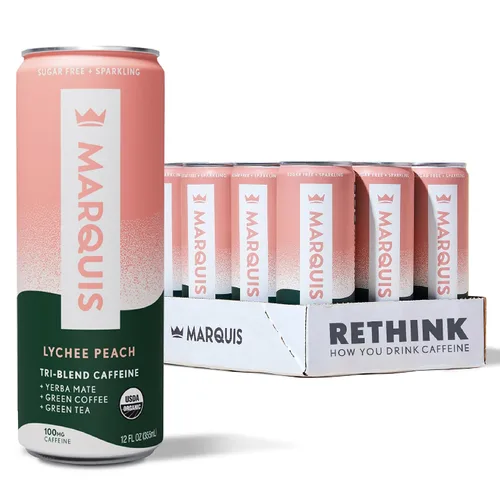 Vista 11 de Marquis - Bebida energética natural - Citrus Yuzu - Sin azúcar - 0 calorías - 100 mg de cafeína orgánica a base de plantas - Yerba Mate - Té verde