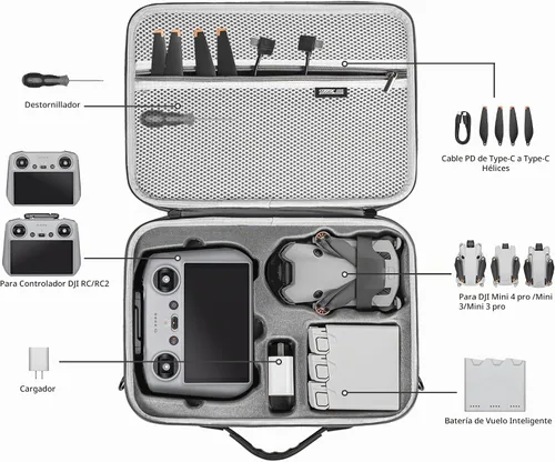 Vista 2 de STARTRC - Funda de transporte para DJI Mini 4 Pro, bolsa de viaje portátil para DJI Mini 4 Pro Fly More Combo - Bolsa de hombro para drone