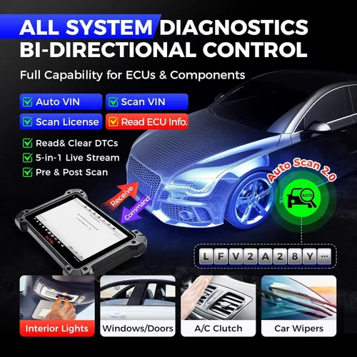Vista 2 de Autel MaxiSYS MS909EV: 205 Igual que MS908S PRO II OBD2 Escáner de diagnóstico de coche, servicio de 38+, prueba activa, diagnóstico de todo