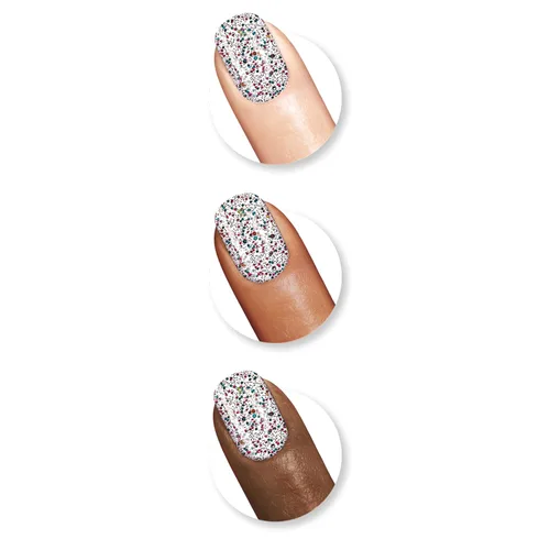 Vista 47 de Sally Hansen Xtreme Wear Esmalte de uñas sin rayas, acabado brillante, duradero, resistente a las astillas, transparente, color de uñas plateado 130