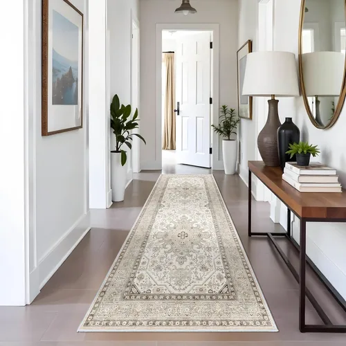 Vista 53 de Alfombra lavable de cocina de 2 x 6: antideslizante oriental interior alfombra pasillo Soft Easy Clean Thin Floor Throw Carpet for Bedroom