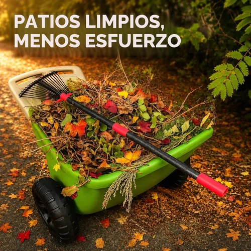 Vista 8 de Rastrillo ajustable para hojas de jardín, rastrillo de hojas de metal resistente de 58 pulgadas con cabeza expandible (8 a 17 pulgadas), rastrillos