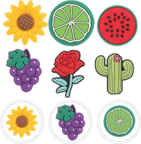 Vista 7 de SEWACC 12 puntas de pajita, 12 unidades, girasol, uva y sandía, tapones para pajilla, tapones de silicona para pajitas, protectores de pajitas