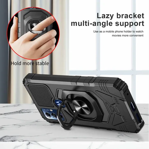 Vista 7 de Customerfirst - Funda para Motorola Moto G Play 2023 con protector de pantalla, soporte de anillo para soporte magnético de automóvil, grado