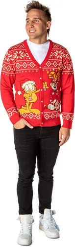 Vista 5 de Garfield Odie and Garfield - Cárdigan de punto con botones para hombre