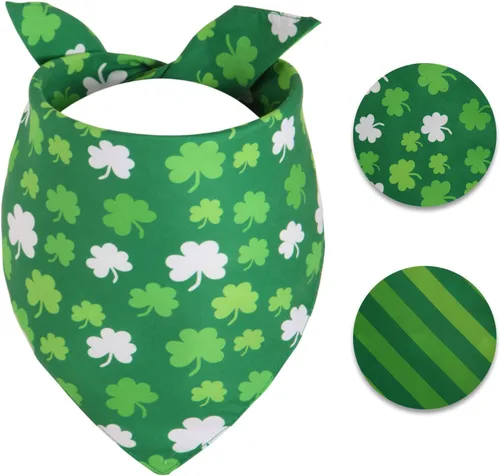 Vista 5 de Pañuelo de Halloween para perro - 1 paquete, bufanda reversible triangular premium duradera para perro, babero ajustable para cachorro para niña