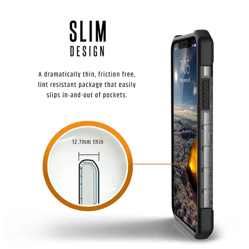 Vista 5 de URBAN ARMOR GEAR UAG - Funda protectora para iPhone Xs/X (pantalla de 5.8 pulgadas) de plasma [hielo], resistente a prueba de golpes, a prueba